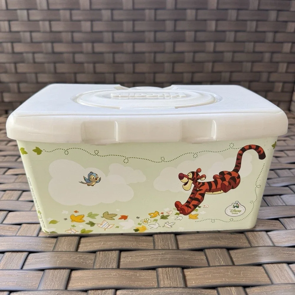 Huggies Winnie the Pooh‎ Baby Empty Pop Up Wipes Tub Disney Baby Refillable Case